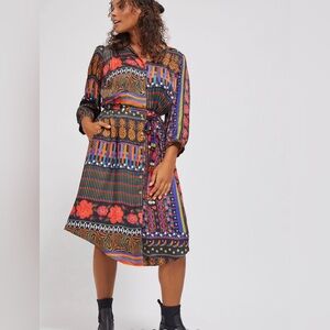 FARM Rio | Dresses | Farm Rio Brown Delicate Garden Long Sleeve Maxi Dress  | Poshmark